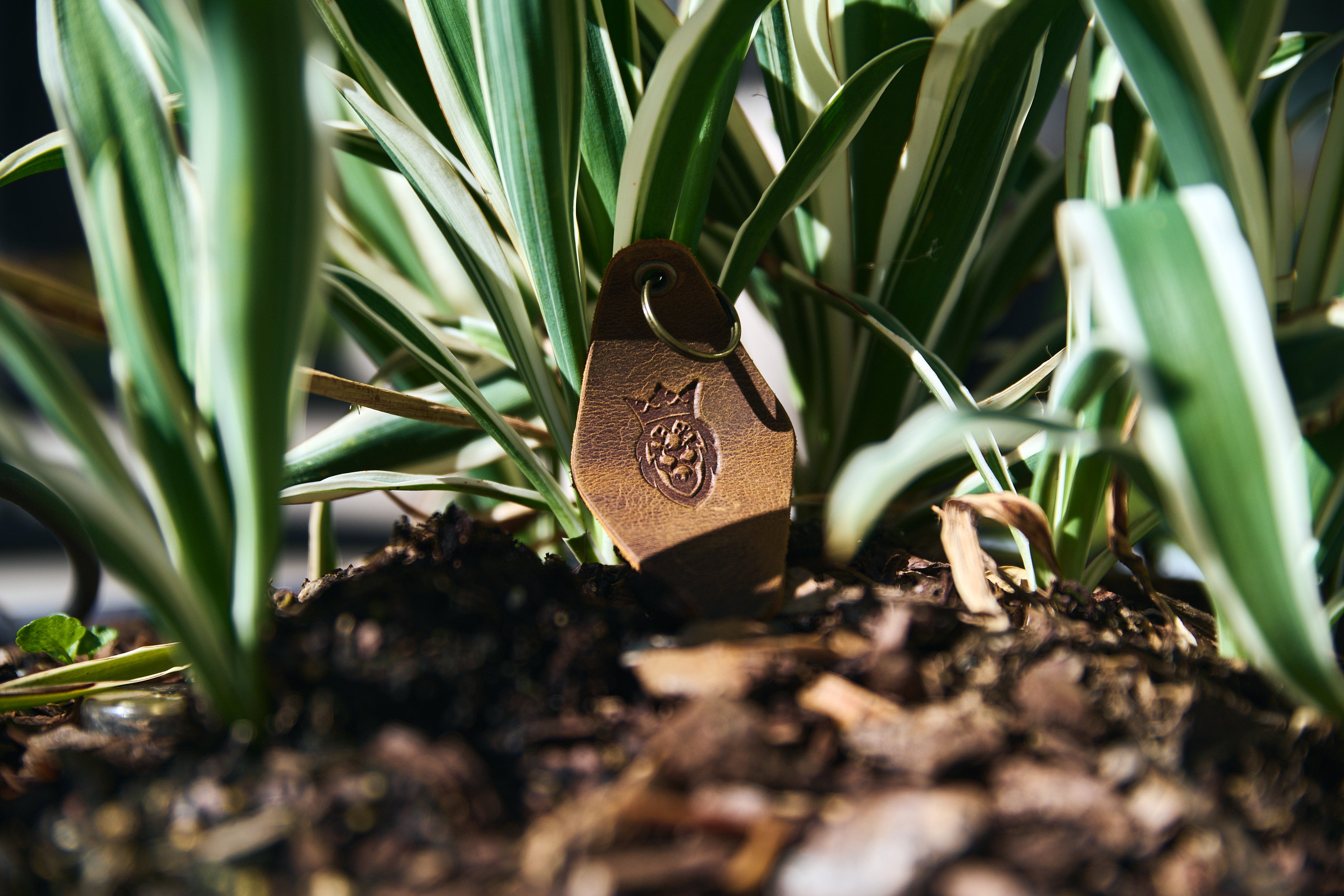 The Lion Leather Keychain