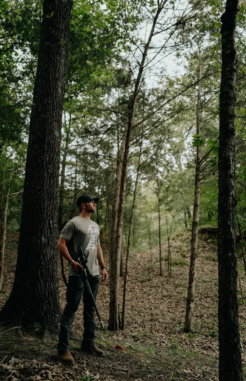 standing in forest