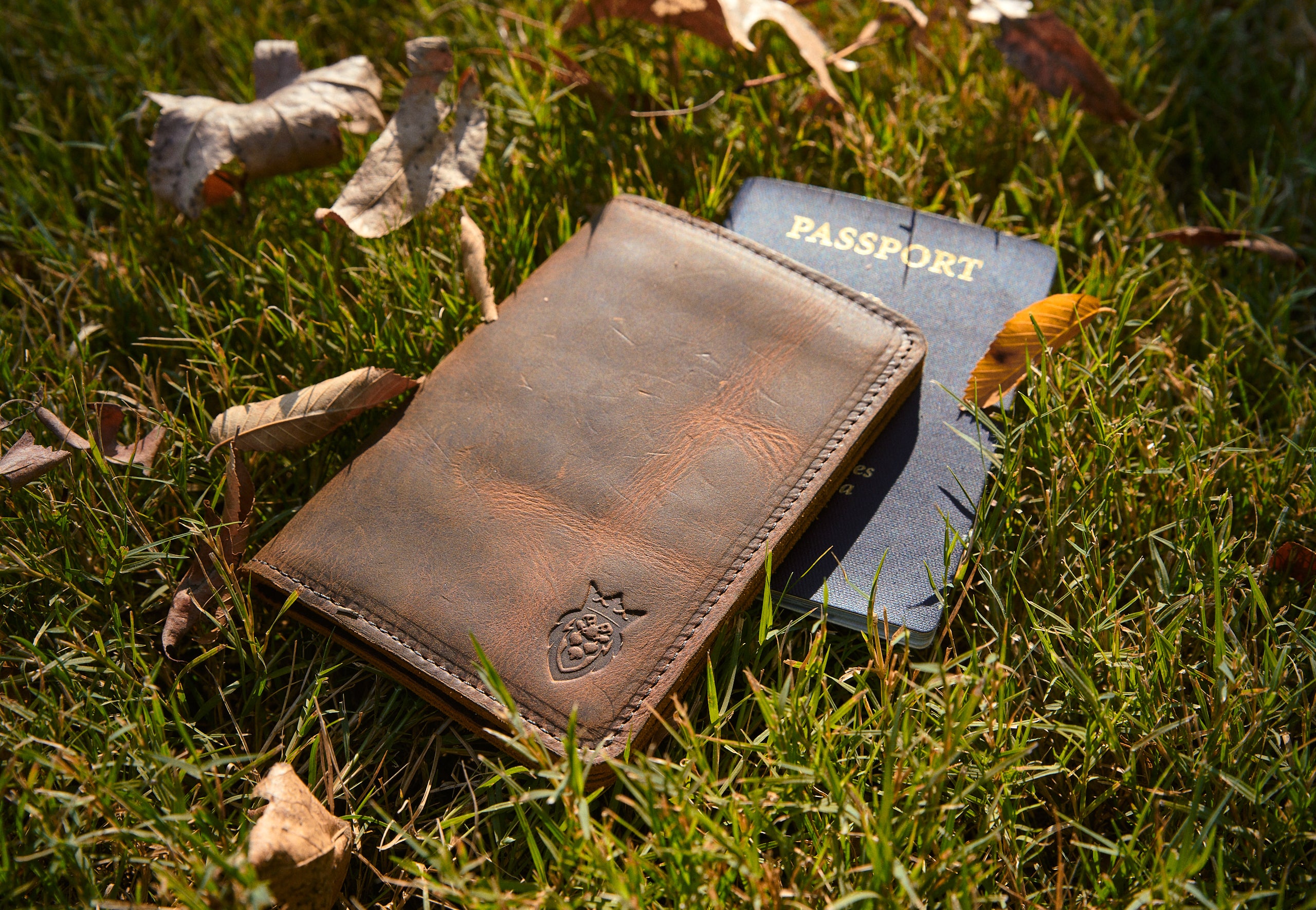 On Mission Leather Passport Holder