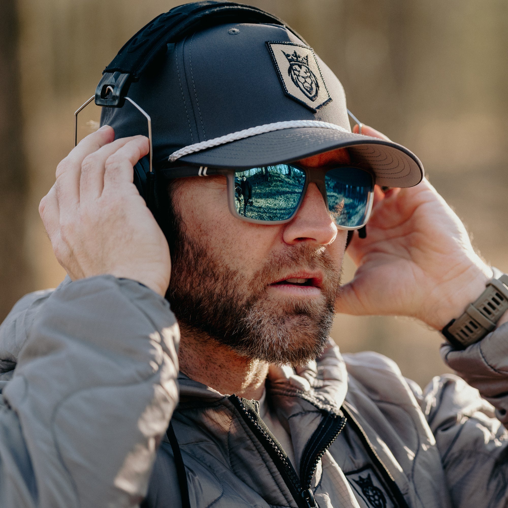 Lion Shield Series Rope Hat Lion Shield Series Rope Hat - Dark Grey/White - Dangerous But Good