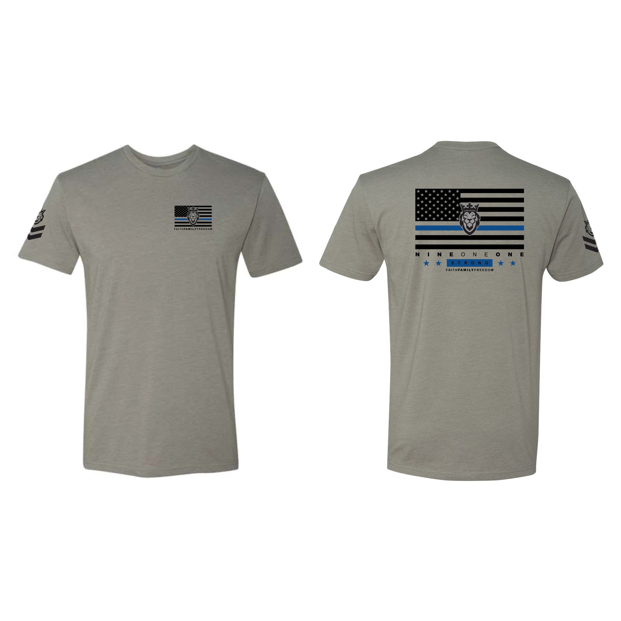 911 Strong Thin Blue Line T-Shirt 911 Strong Thin Blue Line T-Shirt - Small - Dangerous But Good