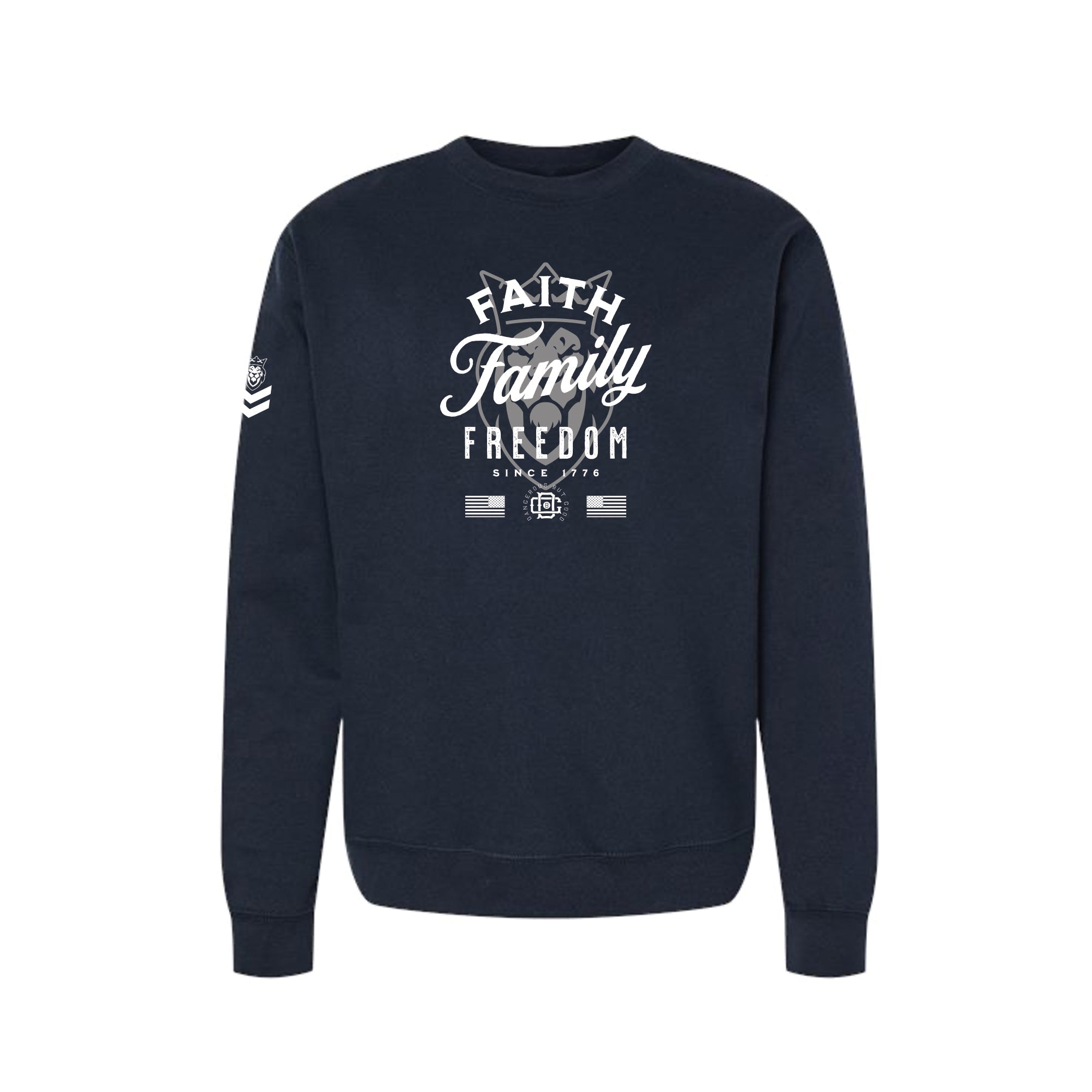 F3 Navy Crew Sweatshirt F3 Navy Crew Sweatshirt - Small - Dangerous But Good