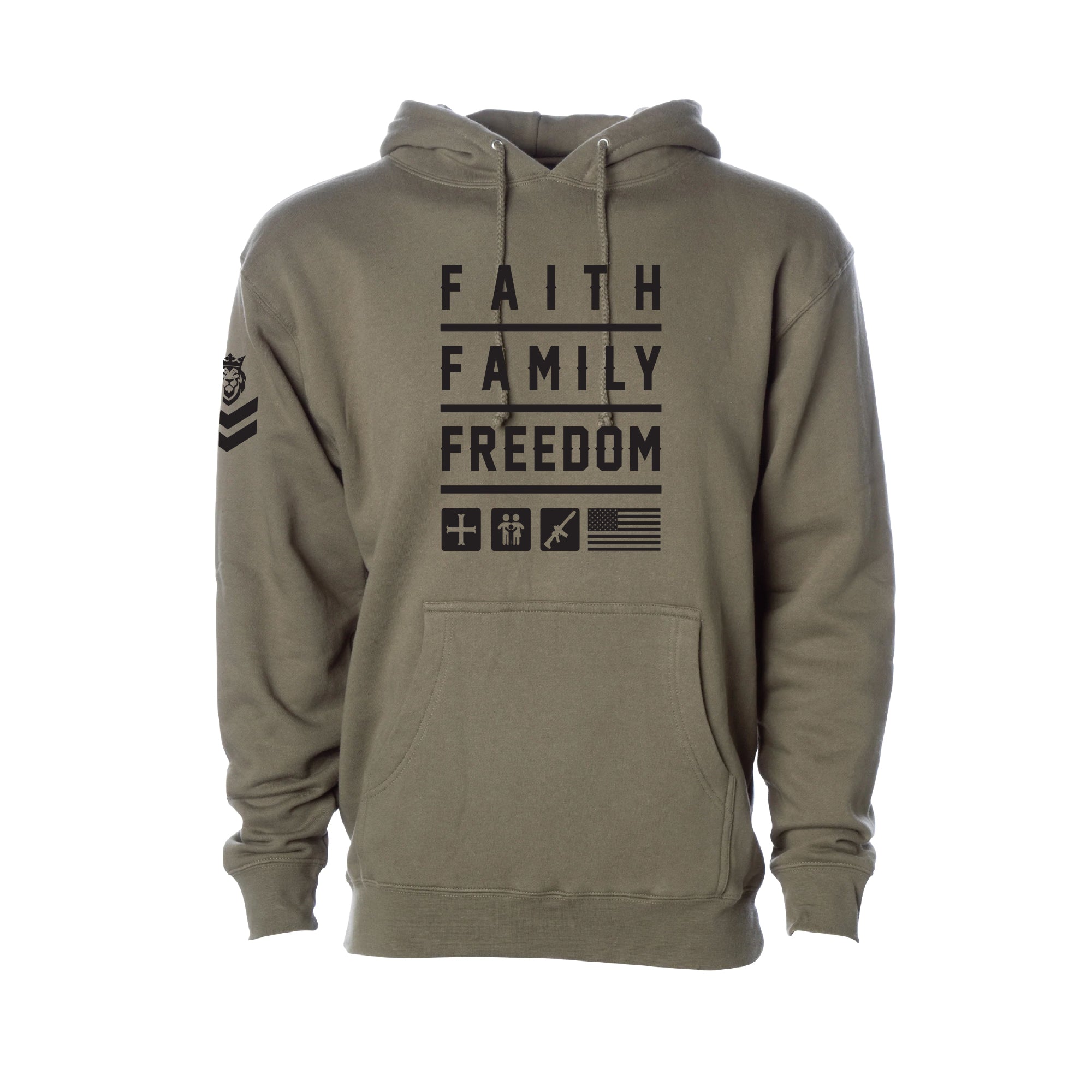 F3 OD Green Medium Weight Hoodie F3 OD Green Medium Weight Hoodie - Small - Dangerous But Good