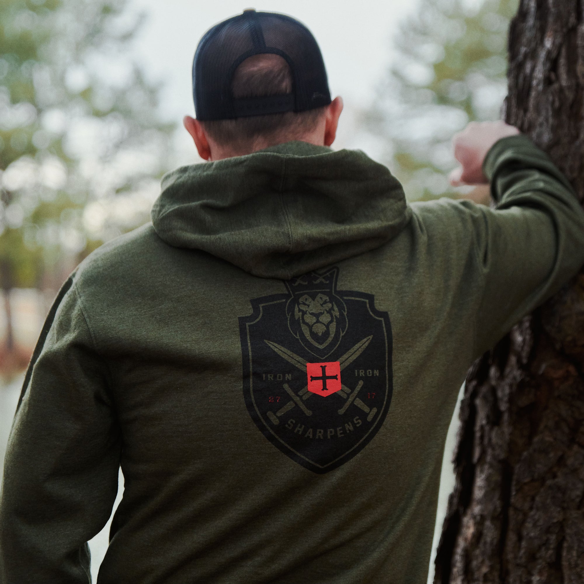 Iron Sharpens Iron OD Green Zip-Up Hoodie Iron Sharpens Iron OD Green Zip-Up Hoodie - Small - Dangerous But Good