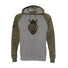 Lion Raglan Hooded Sweatshirt Lion Raglan Hooded Sweatshirt - Camo/Gunmetal Heather / Small - Dangerous But Good