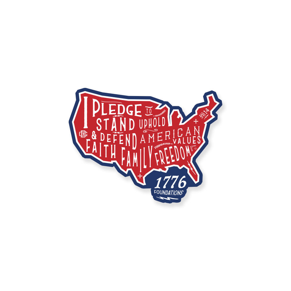 The Pledge Sticker The Pledge Sticker - R/W/B - Dangerous But Good