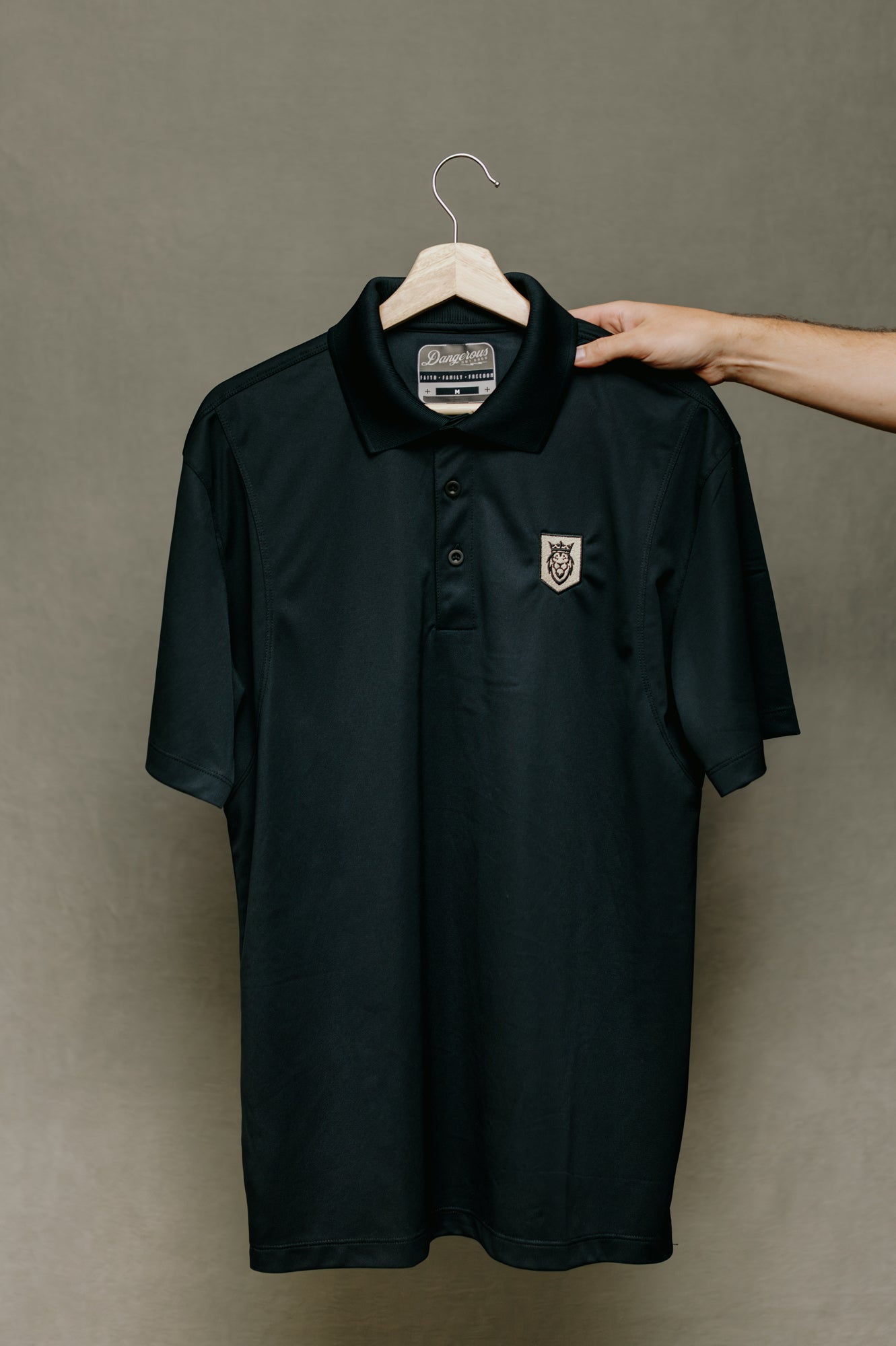 Shield Polo Shirt Shield Polo Shirt - Black / Small - Dangerous But Good