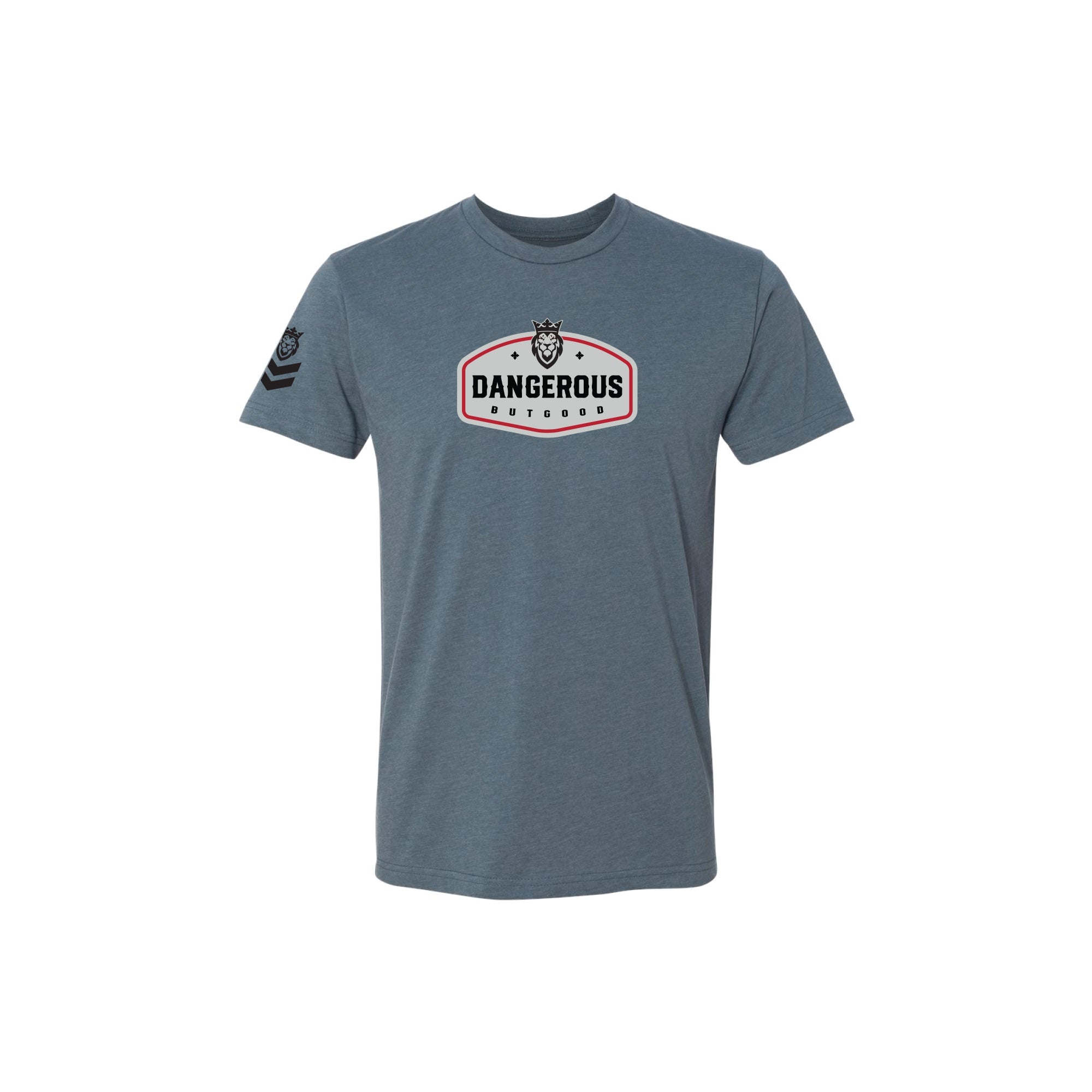 Shield Short Sleeve T-Shirt for Men Shield Short Sleeve T-Shirt for Men - Small / Blue Grey - Dangerous But Good