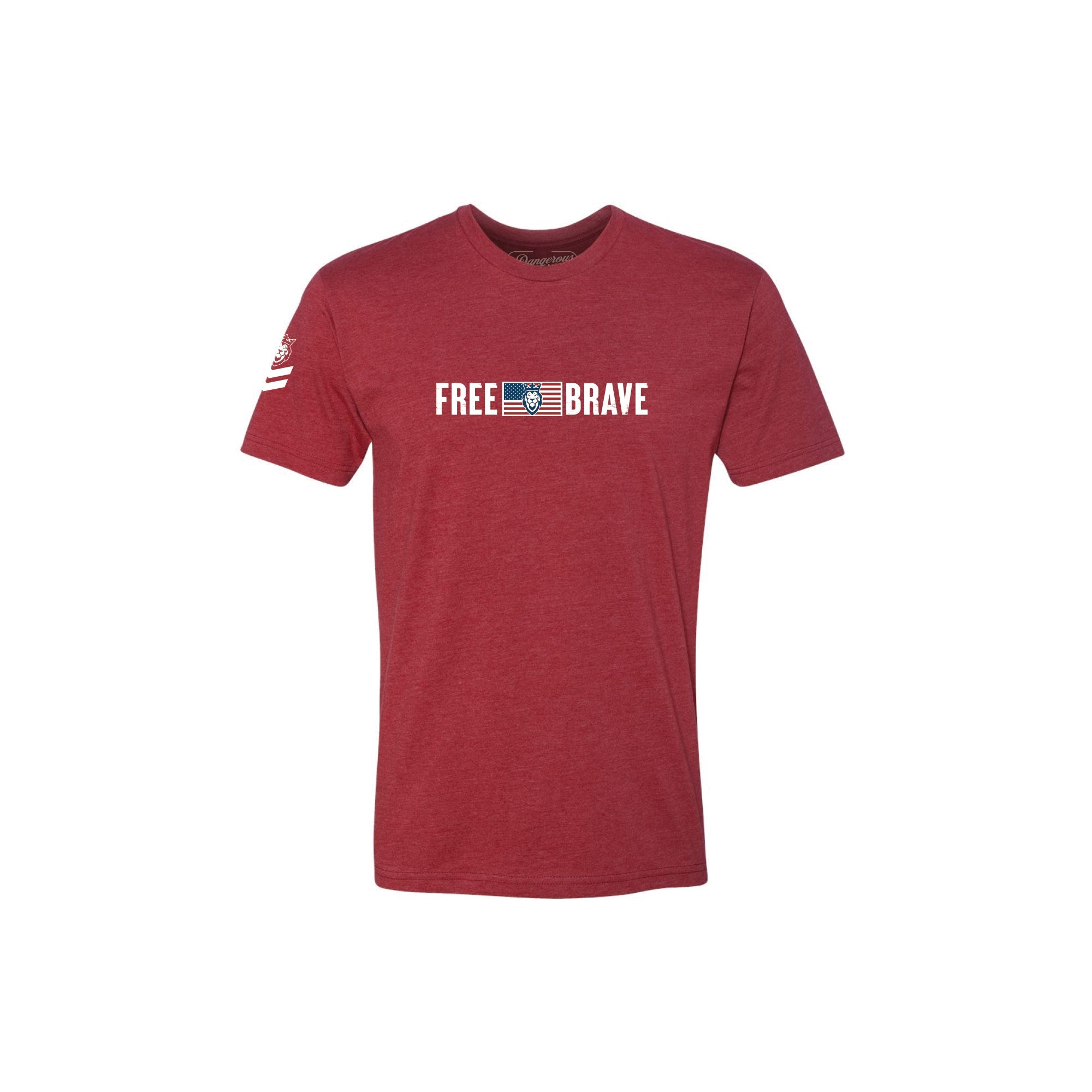 Free & Brave T-Shirt Free & Brave T-Shirt - Red / Small - Dangerous But Good