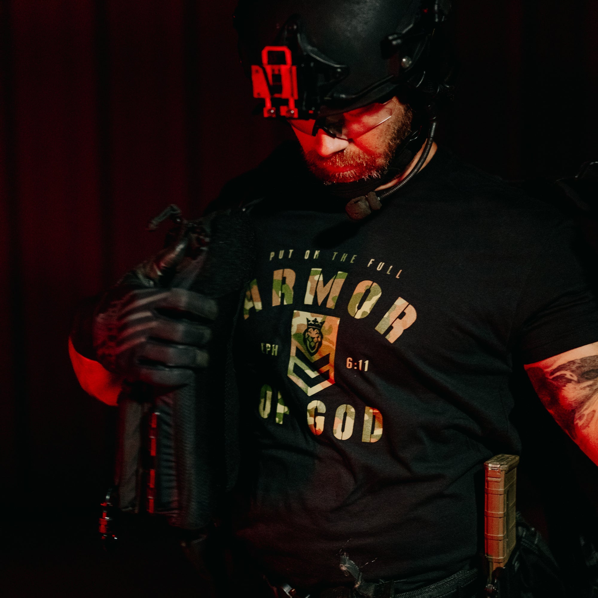 Armor of God Black T-Shirt Armor of God Black T-Shirt - Small - Dangerous But Good