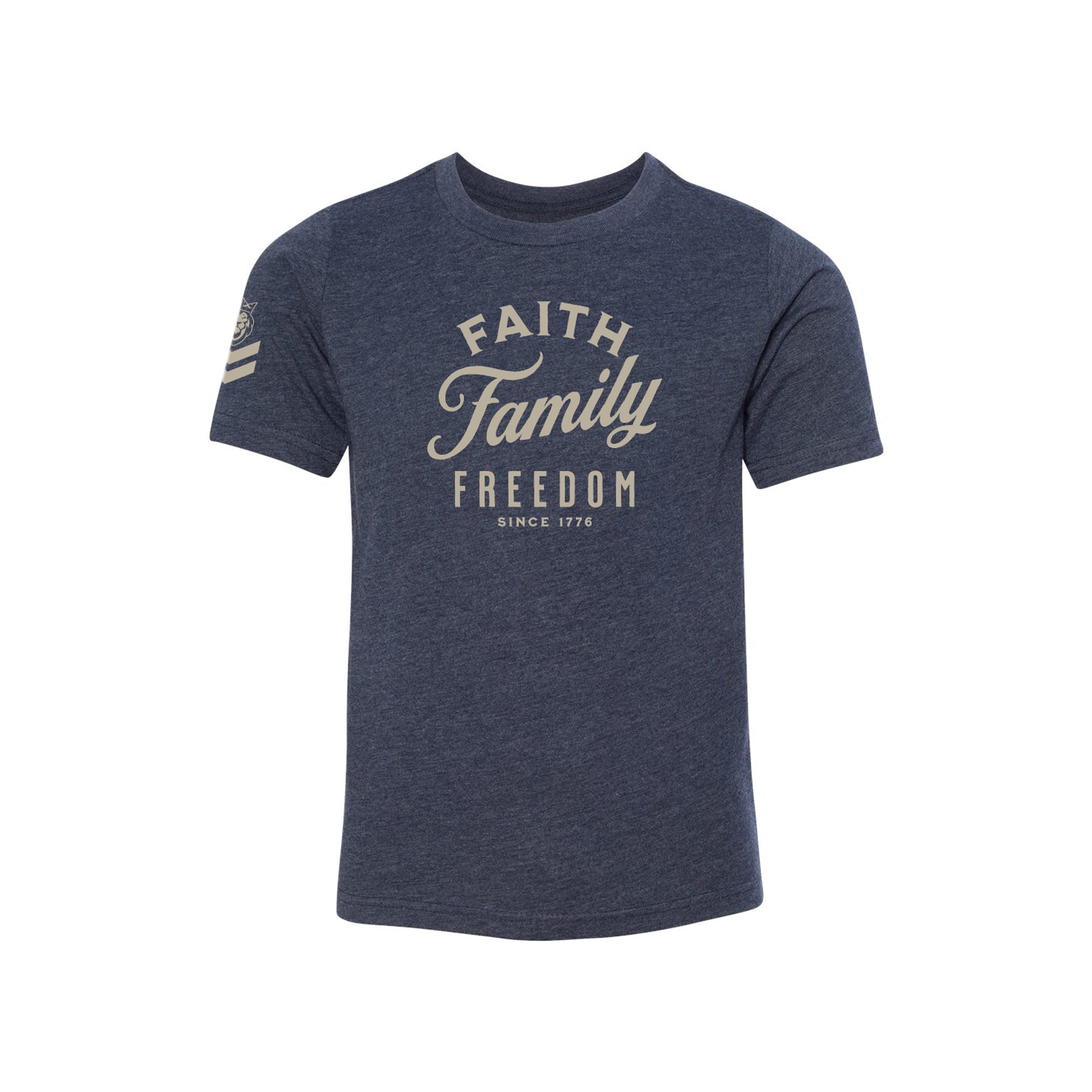 Classic Faith, Family, Freedom T-Shirt Youth Classic Faith, Family, Freedom T-Shirt Youth - Midnight Navy / X-Small - Dangerous But Good