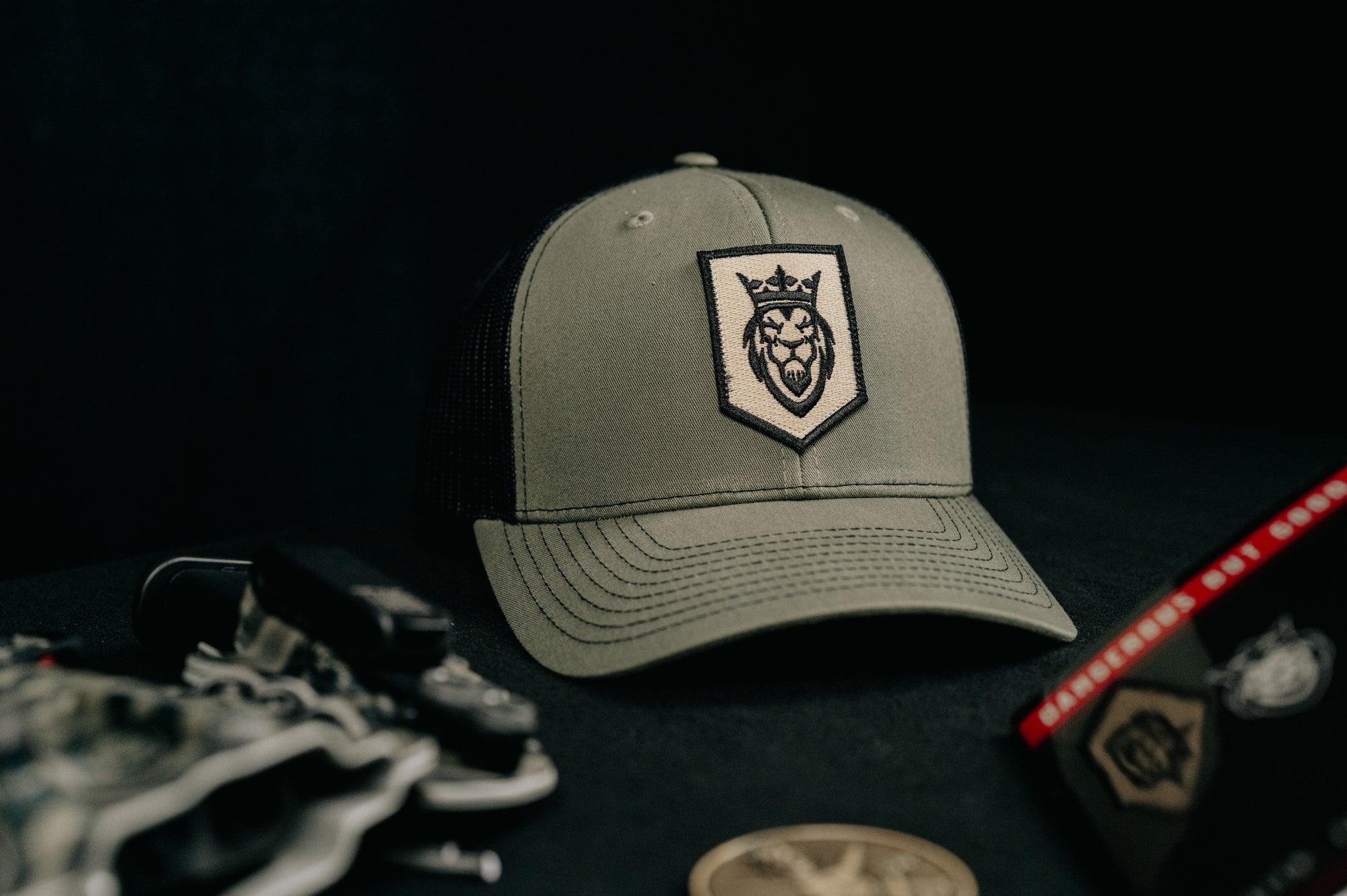 Lion Shield Series Trucker Hat Lion Shield Series Trucker Hat - Black - Dangerous But Good