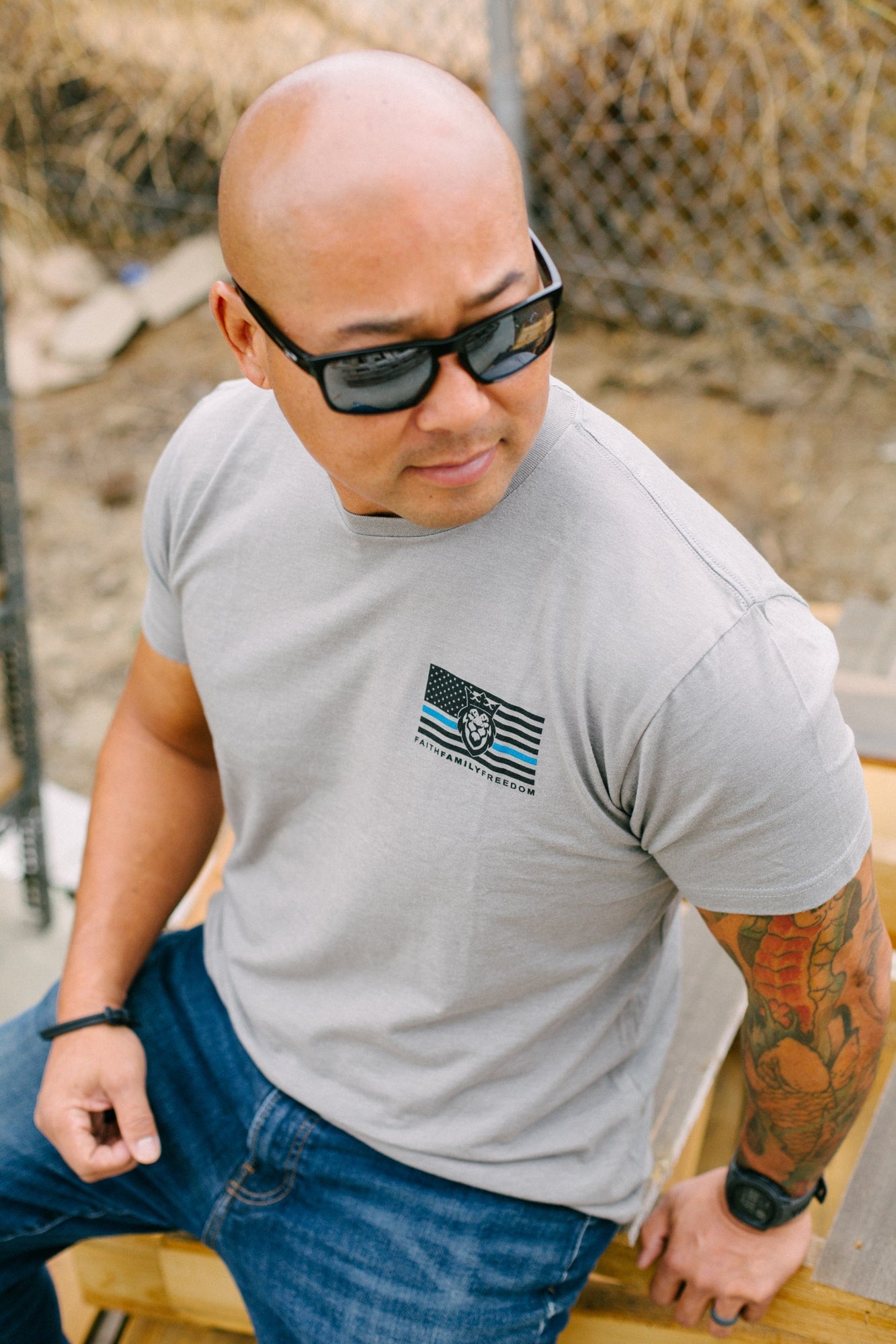 thin blue line tshirt