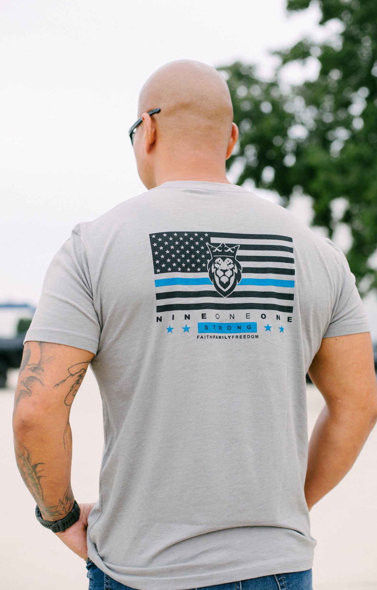 911 Strong Thin Blue Line T-Shirt 911 Strong Thin Blue Line T-Shirt - Small - Dangerous But Good