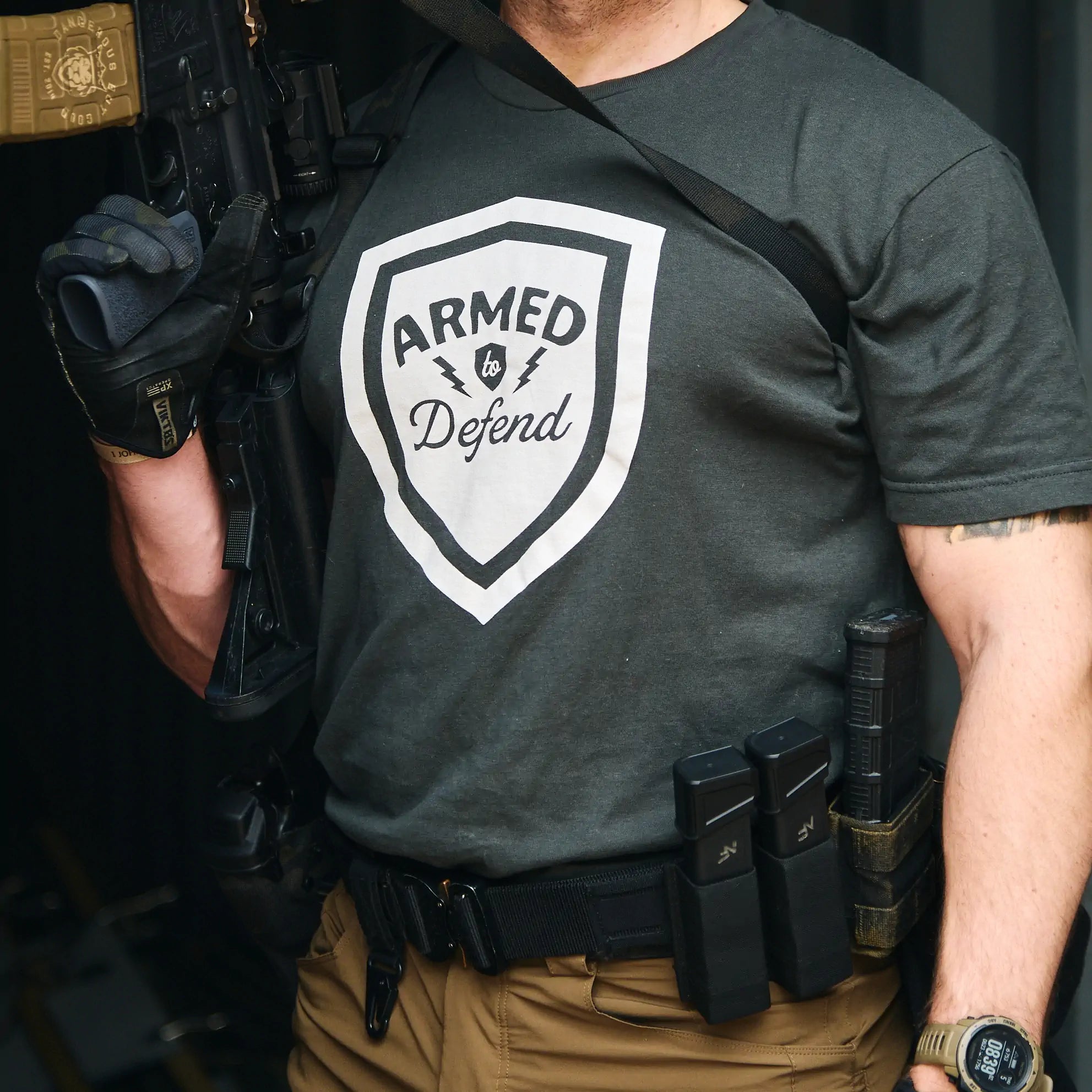 Armed to Defend Patriotic T-Shirt
