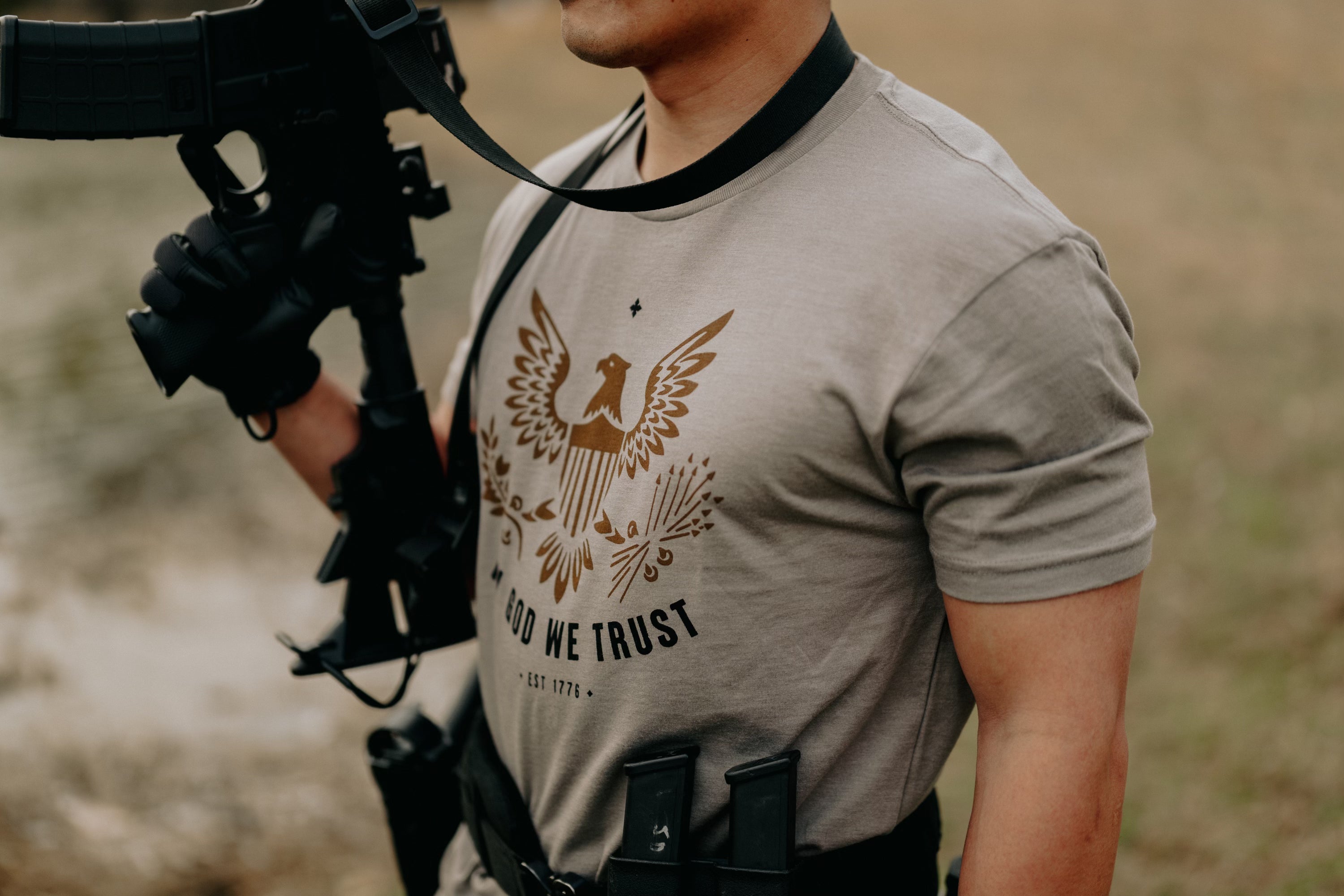 In God We Trust T-Shirt In God We Trust T-Shirt - Stone Grey / Small - Dangerous But Good