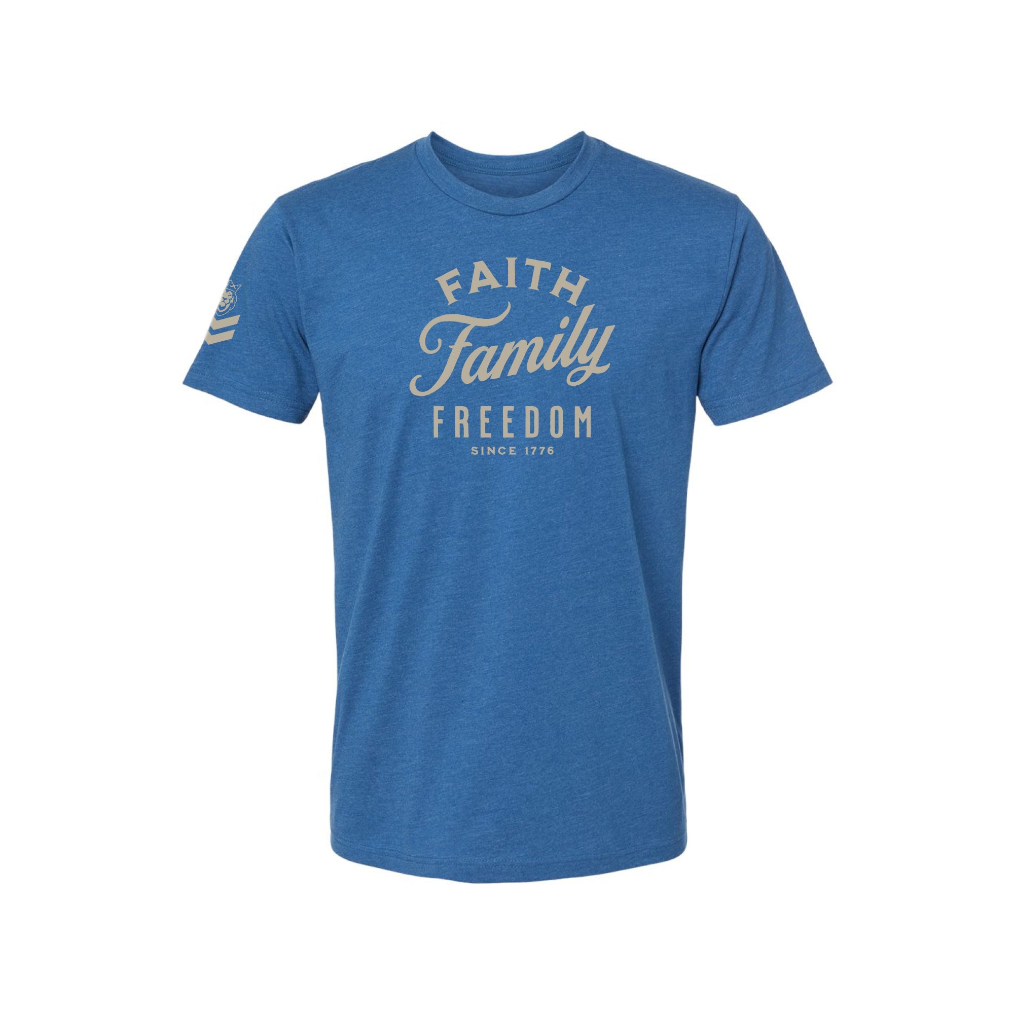 Classic Faith, Family, Freedom T-Shirt Classic Faith, Family, Freedom T-Shirt - heather cool blue / S / Short - Dangerous But Good