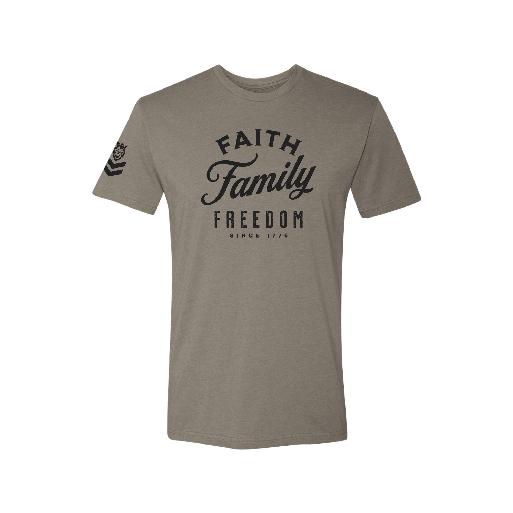 Classic Faith, Family, Freedom T-Shirt Classic Faith, Family, Freedom T-Shirt - Warm Gray / S / Short - Dangerous But Good