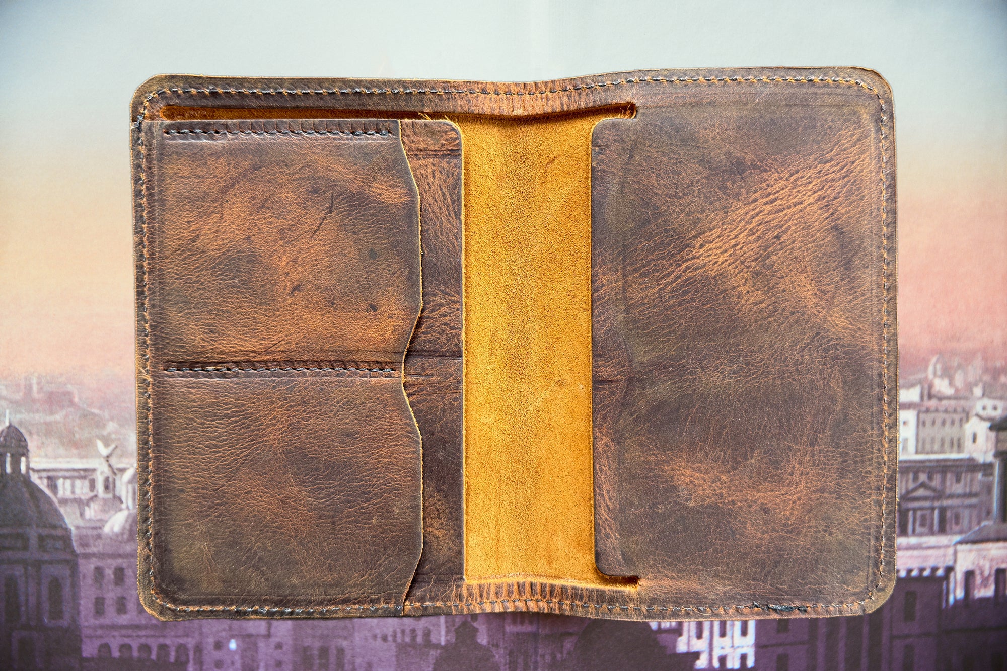 On Mission Leather Passport Holder