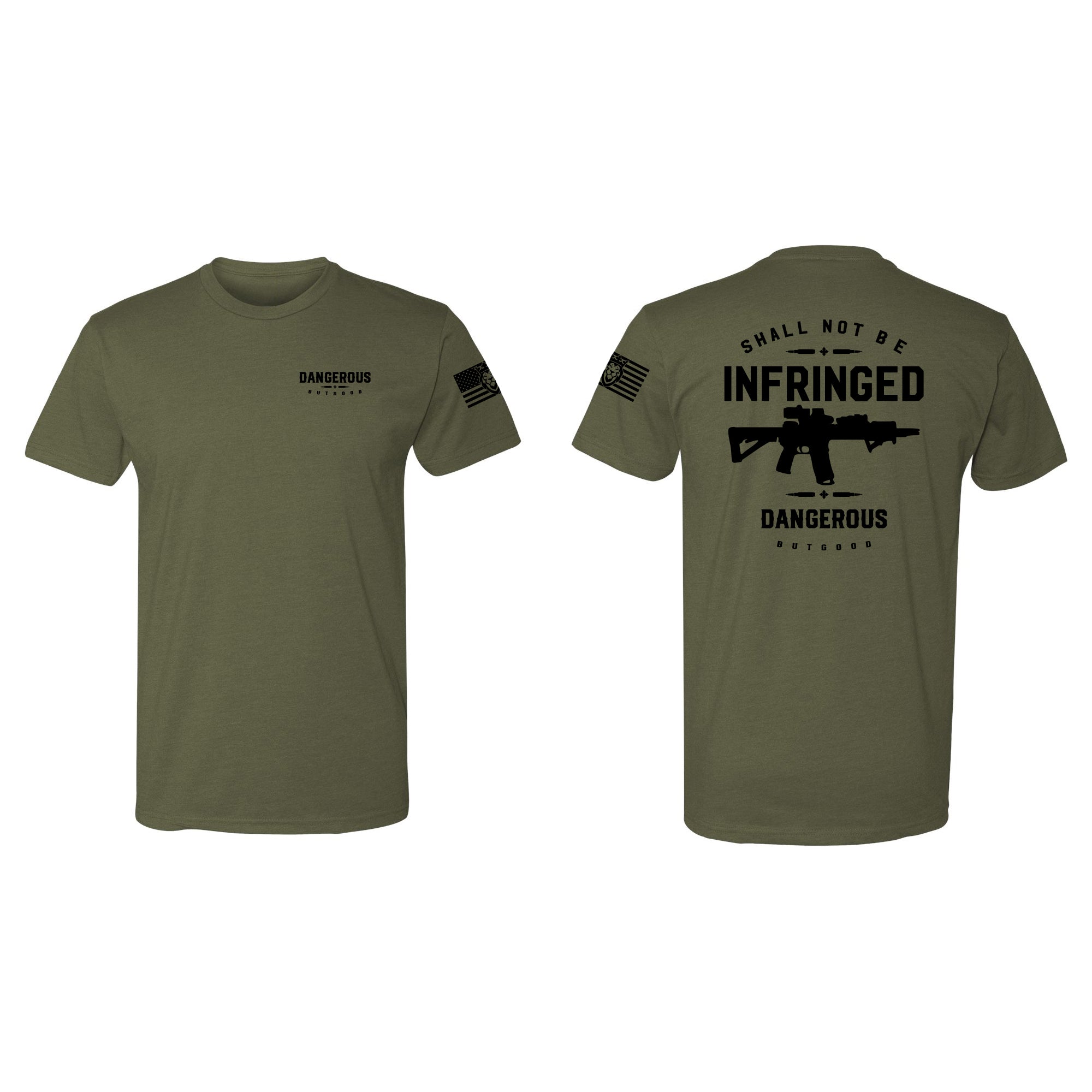 Shall Not Be Infringed T-Shirt 1.0 Shall Not Be Infringed T-Shirt 1.0 - Olive Green / S - Dangerous But Good