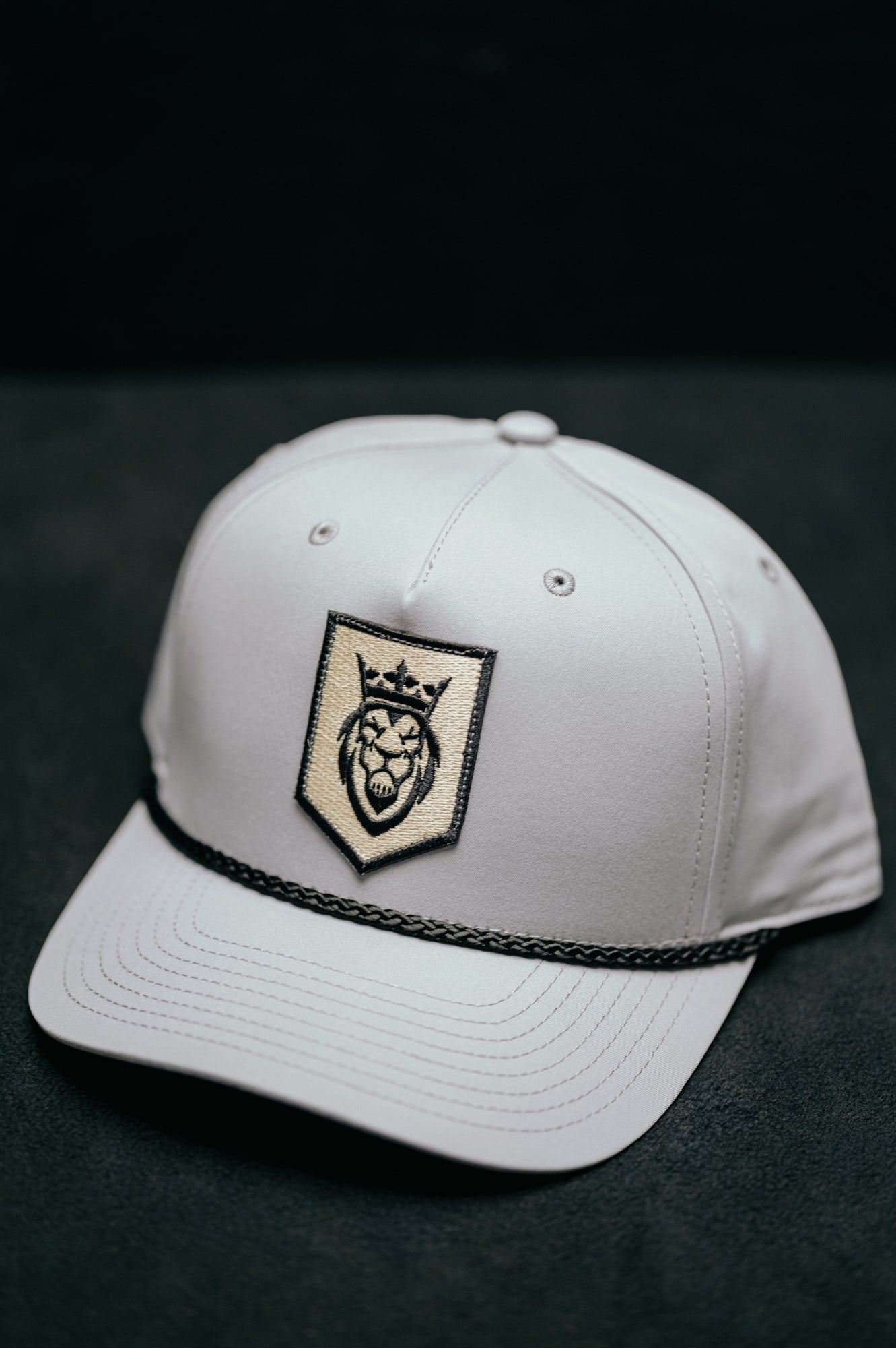 Lion Shield Series Rope Hat Lion Shield Series Rope Hat - Dark Grey/White - Dangerous But Good